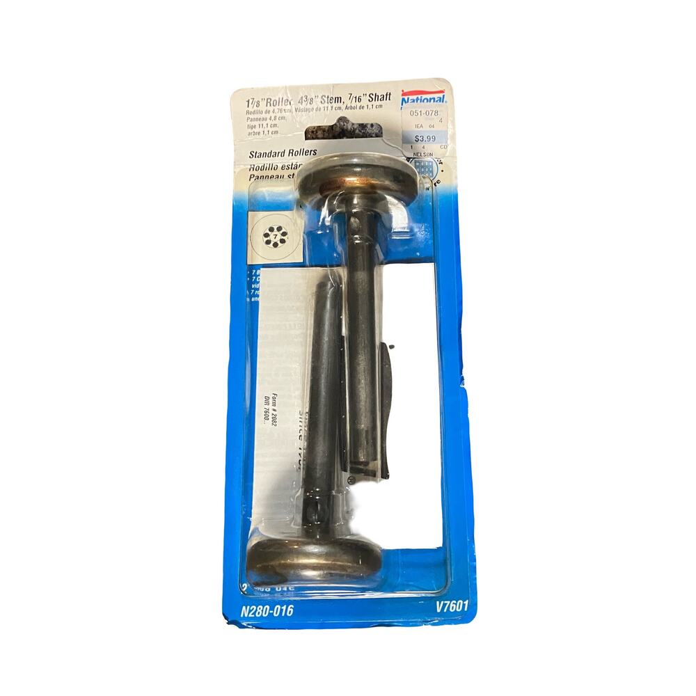 National Hardware Rollers Garage Door 1-7/8" Roller 4-3/8" Stem 7/16" Shaft